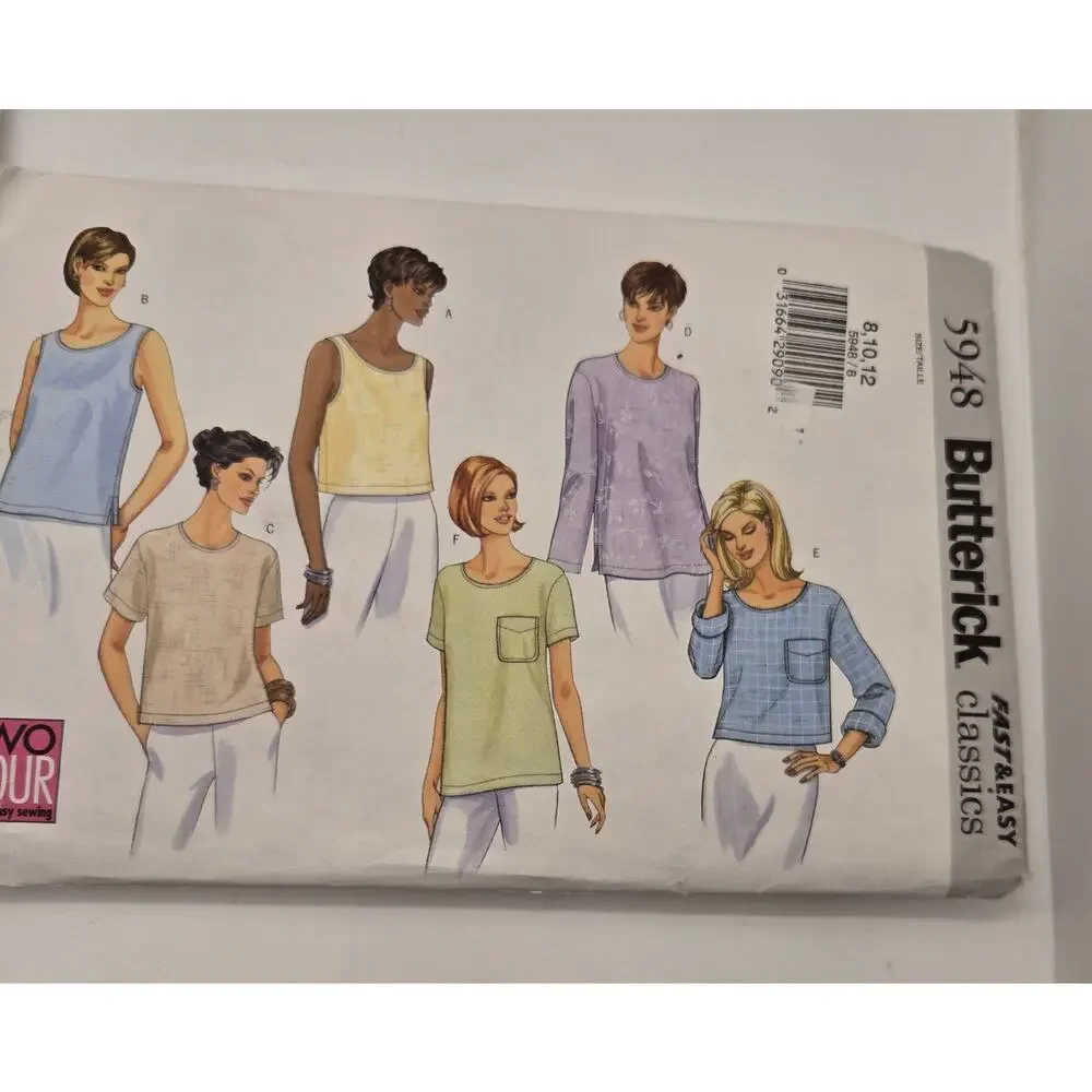 VTG Sewing Patterns Y2K Lot of 2 Butterick 5948 Cut Simplicity 3827 Cut